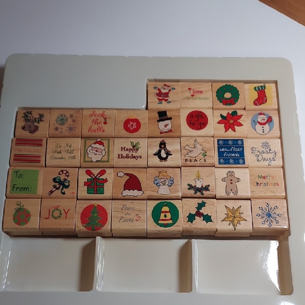 Rubber Stamps Christmas Winter Holiday Set Of 36